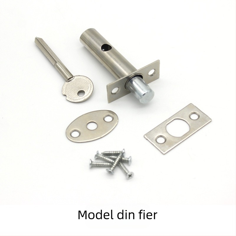 Încuiere pentru ușa de fântână din oțel inox, cu cheie în cruce ascunsă, model 001, pentru uși metalice, din lemn și antiincendiu.