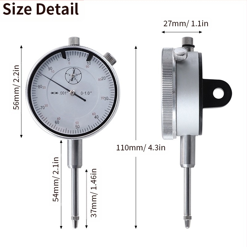 Suport pentru indicator de calibru cu bază magnetică, reglaj fin, cursa 0–1 inch, antișoc, mecanic