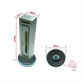 Instrument de aliniere auto pentru patru roți cu nivel magnetic, reglare înclinare și vizualizare date