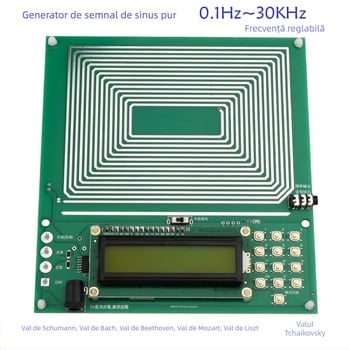 Generator de unde Schumann cu semnal sinus pur, modulație de frecvență, interval 0.01 Hz–300000 Hz