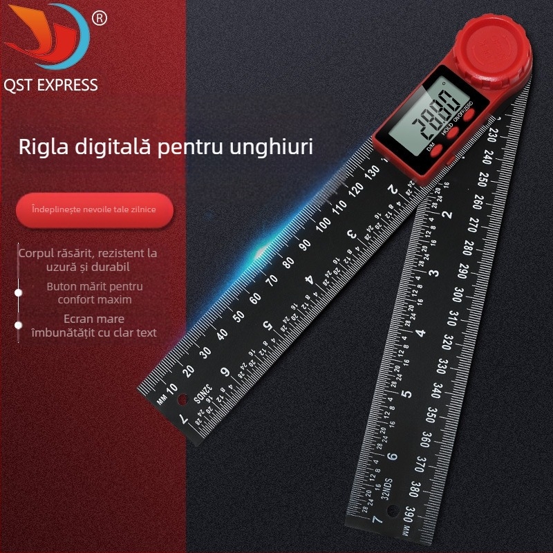 2-in-1 Digital Angle Ruler with Protractor and Vernier Caliper