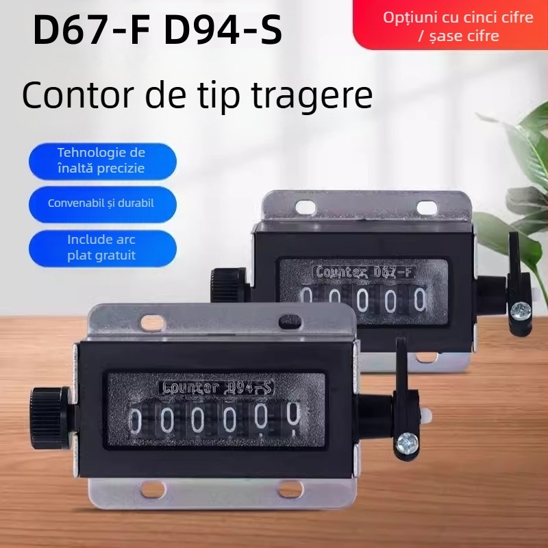 D67-F contor mecanic cu cinci cifre, gamă de numărare 99999, intrare 220V, procesare personalizabilă