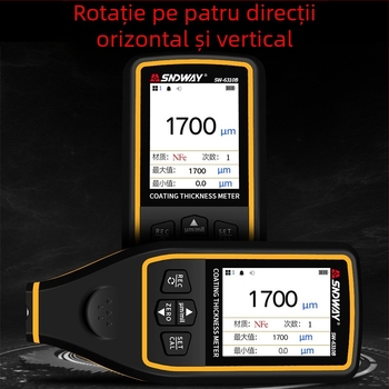 Shendawei SW6310A/SW6310B Aparat de măsurare a grosimii stratului de vopsea pentru automobile, cu afișaj LCD, alimentare 1,5V