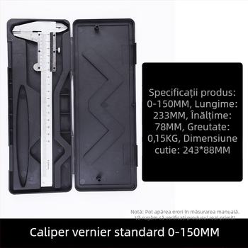 Caliper vernier Neutral pentru măsurarea diametrului interior, oțel carbon, versiune didactică