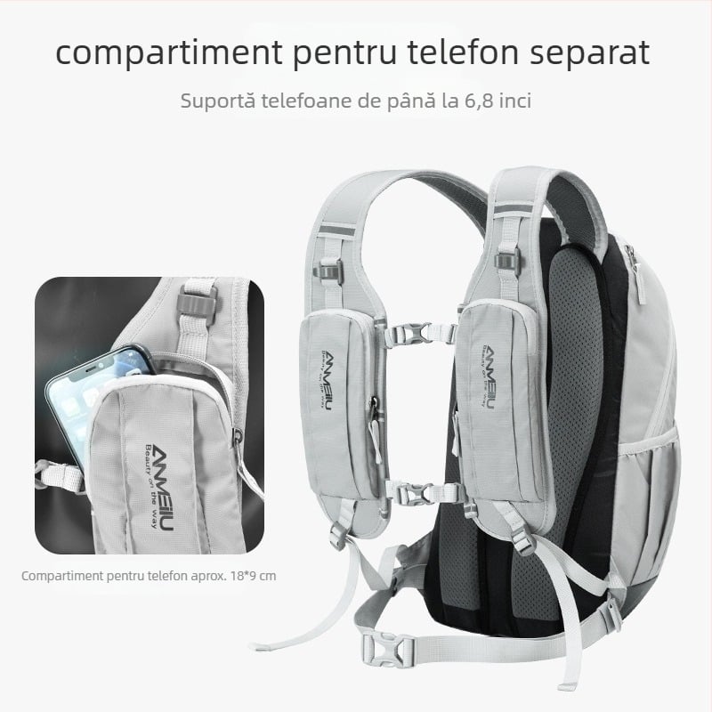 Rucsac de ciclism pentru biciclete de oraș și de munte, capacitate 12L, model 1061#, nylon/poliester, cu husă de ploaie