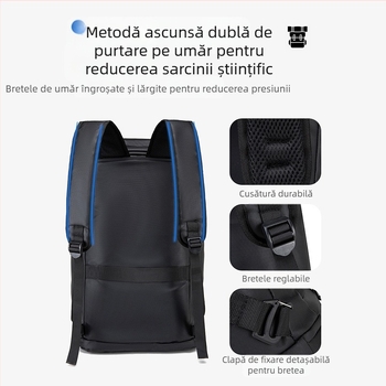 Geantă de sport multifuncțională cu compartiment separat pentru pantofi, impermeabilă cu separare uscat-umed, capacitate 36–55 L, din țesătură Oxford