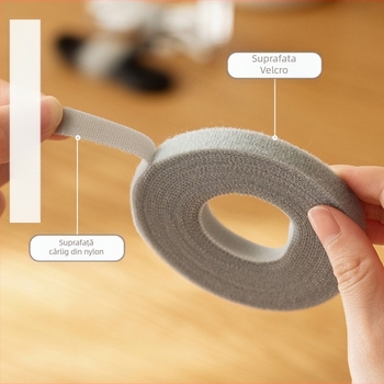 Organizator de cabluri - bandă Velcro autoadezivă din nylon, brand Seal, pentru cabluri de încărcare și căști