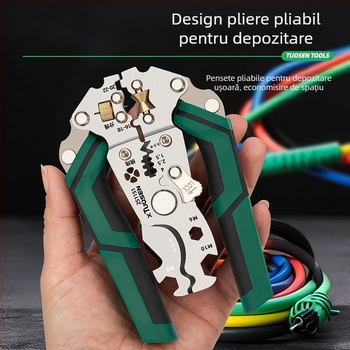 Tuosen unealtă pliabilă pentru dezizarea cablurilor – clește pentru dezizolare, tăietor cabluri, model 251151, greutate 0.24 kg