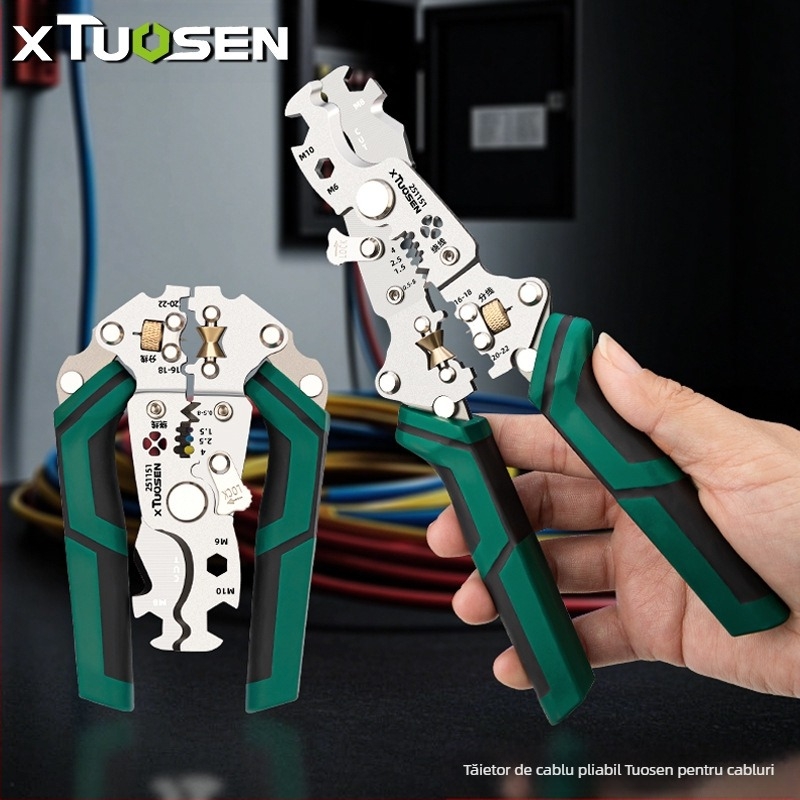 Tuosen unealtă pliabilă pentru dezizarea cablurilor – clește pentru dezizolare, tăietor cabluri, model 251151, greutate 0.24 kg