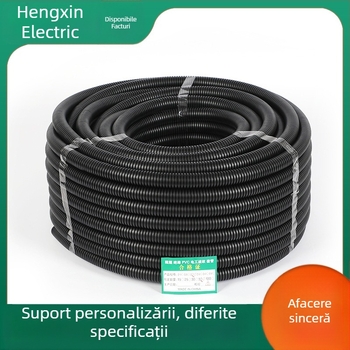 Xin Bo Feng Bellows țeavă PVC ondulată pentru cabluri — plastic, retardant la foc V0, -10°C până la +80°C, conductă izolată pentru cabluri
