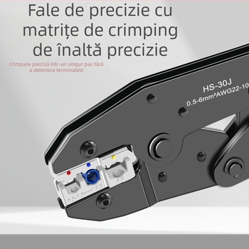 Pince de sertizare multifuncțională – set pentru terminale izolate, bare și terminale cu conector, SANJIANG, oțel cu carbon înalt, greutate 1.2