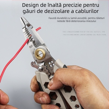 Clește de dezizolare a cablurilor pentru electricieni — Senssheng, material: oțel aliat crom-vanadiu, greutate: 150 g, funcție: dezizolarea cablurilor, caracteristici: standard