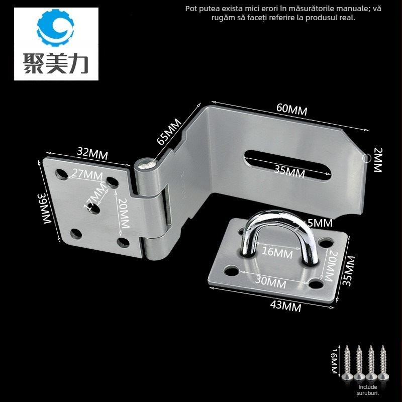 Mecanism de ușă tip F GMNF04, oțel inoxidabil, finisaj nichel, stil modern minimalist, prelucrare personalizabilă