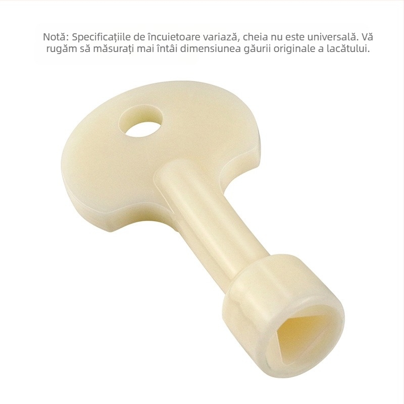 Încuietoare pentru capacul coșului de gunoi pentru exterior, cu încuietoare triunghiulară și cheie cu limbă