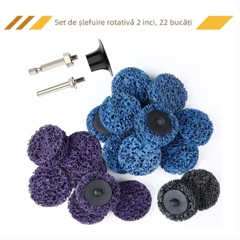 Discuri diamantate pentru șlefuire cu unelte rotative — set de 22 piese, pentru îndepărtarea vopselei și lustruire