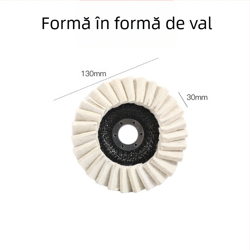 Roata de polisare din filc pentru polizor unghiular, pentru metal și oțel inoxidabil