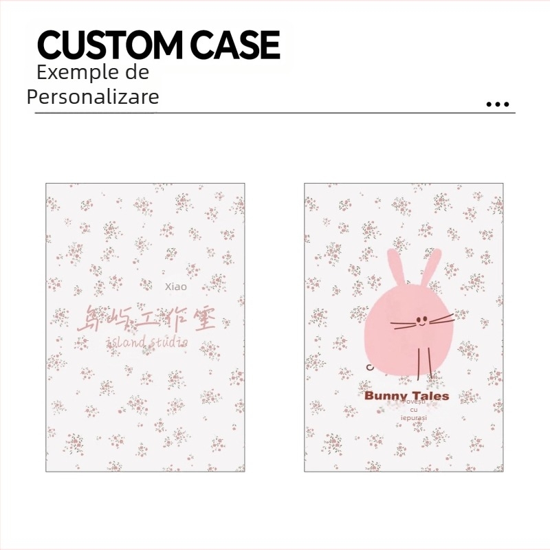 Genti de cadouri pentru haine, plastic transparent mat, cu model floral, deschidere plată, dublu strat, grosime 12, lungime mâner 50