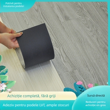 Folie de podea LVT cu spate uscat, autoadezivă, 2 mm grosime, model lemn, impermeabilă și antiderapantă, strat cu suprafață diamantată pentru rezistență la abraziune