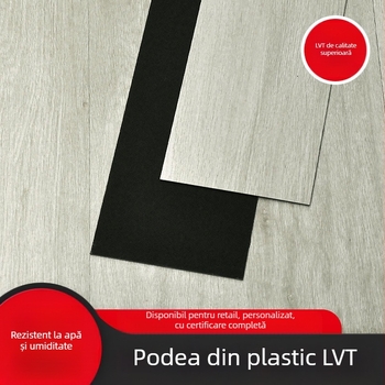 Folie de podea LVT cu spate uscat, autoadezivă, 2 mm grosime, model lemn, impermeabilă și antiderapantă, strat cu suprafață diamantată pentru rezistență la abraziune