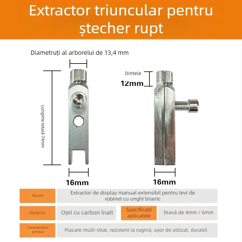 Extractor pentru conducte de apă pentru șuruburi rupte și filete – Exhibition tool – seria Water pipe extractor