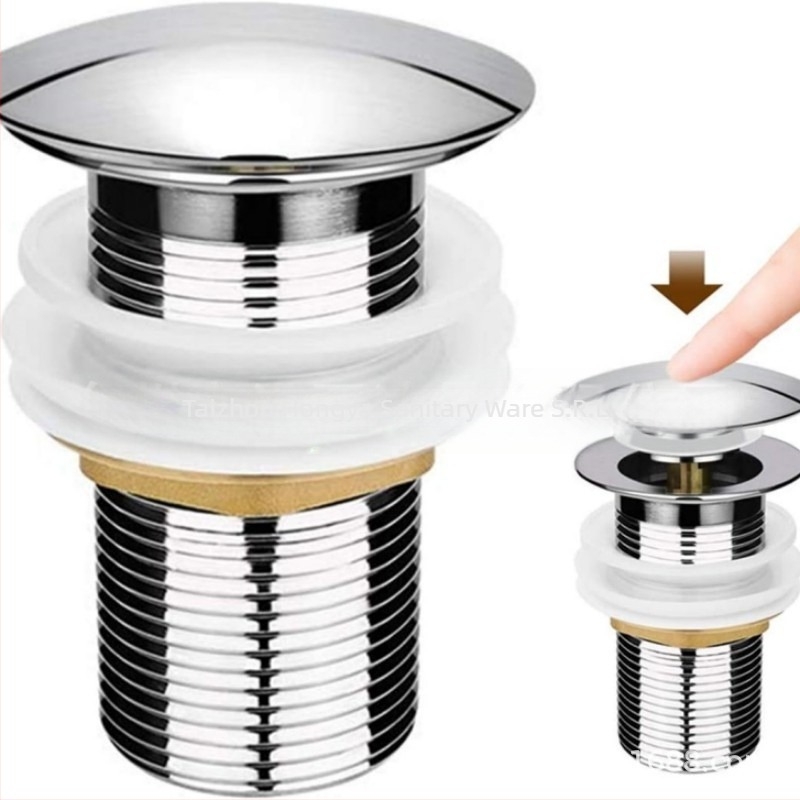 Chiuvetă de baie, model D-009, material inox și cupru, formă în stil german, drenaj cu sifon și preaplin