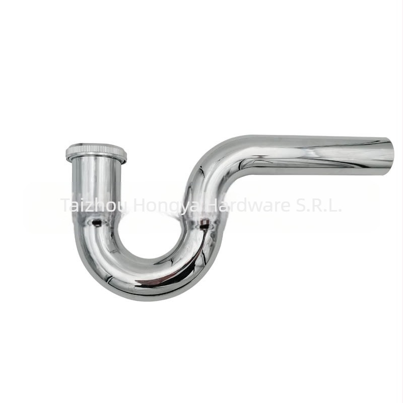 Chiuvetă de baie, model D-009, material inox și cupru, formă în stil german, drenaj cu sifon și preaplin