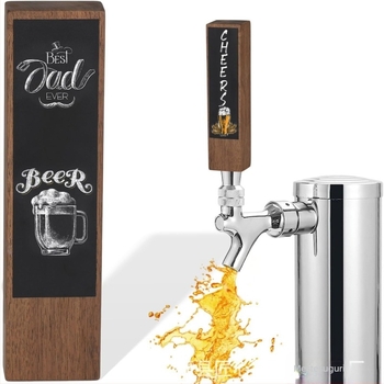 Mâner din lemn pentru robinetul de bere, din lemn de pin, brand Wood of Craftsmanship, stil modern minimalist