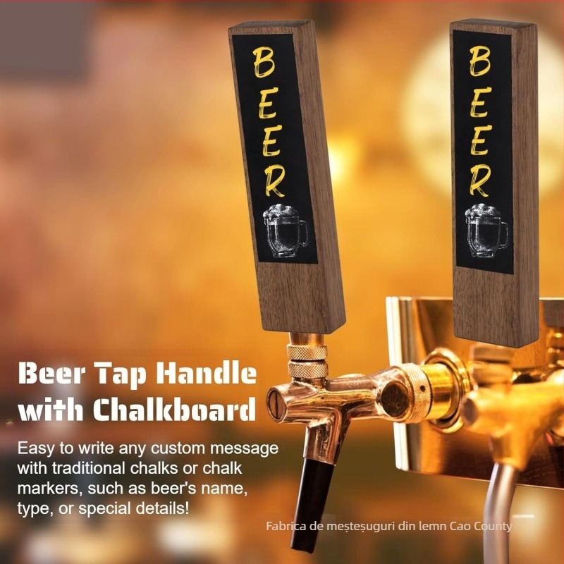 Mâner din lemn pentru robinetul de bere, din lemn de pin, brand Wood of Craftsmanship, stil modern minimalist