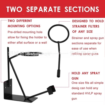 Suport pentru pistol de vopsire auto – braț special pentru pistoale, montură pentru pâlnie din hârtie, cadru fix pentru protecție și vopsire eficientă
