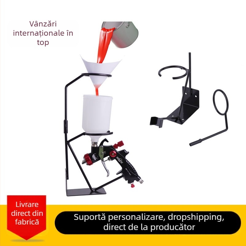 Suport pentru pistol de vopsire auto – braț special pentru pistoale, montură pentru pâlnie din hârtie, cadru fix pentru protecție și vopsire eficientă