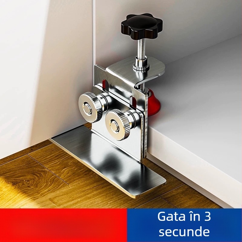 Instrument de montaj ușă dulap – unealtă de poziționare pentru dulapuri la podea, suspendate și garderobă, suport multifuncțional pentru poli și rafturi (construcții)