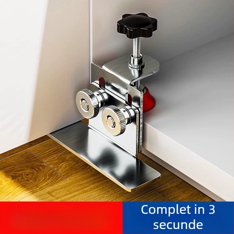 Instrument de montaj ușă dulap – unealtă de poziționare pentru dulapuri la podea, suspendate și garderobă, suport multifuncțional pentru poli și rafturi (construcții)