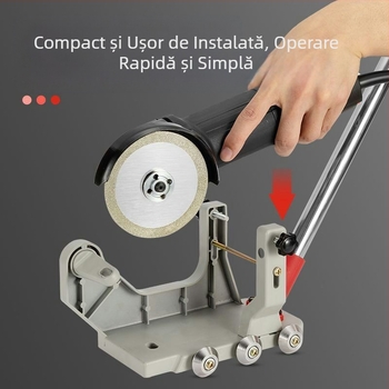 Unealtă electrică pentru curățarea rosturilor plăcililor — suport din aluminiu pentru transformarea poliză unghiulară într-un dispozitiv manual de curățare automată a rosturilor