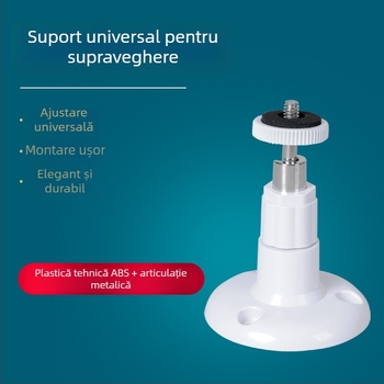 Suport de perete universal pentru camere de supraveghere, din plastic, rotire 360°, modelul 206, pentru interior și exterior