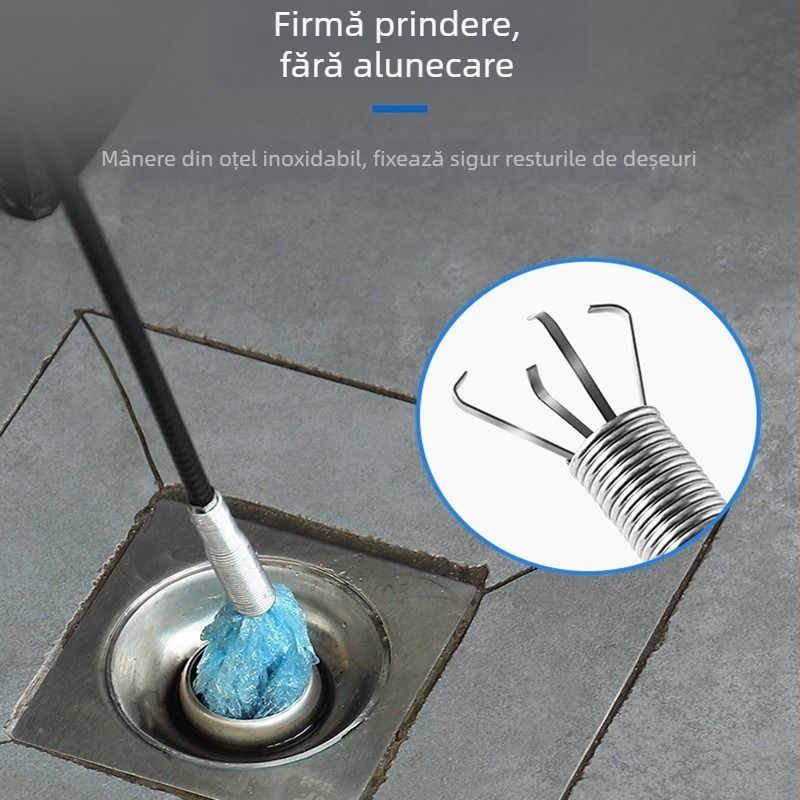 Bețișor de curățare canalizare pentru toaletă, cap cu patru gheare, din sârmă de oțel, Yirunya — pachet 250 (Brand: Yirunya; Material: sârmă de oțel; Categoria: aspirare WC; Ambalaj: 250)