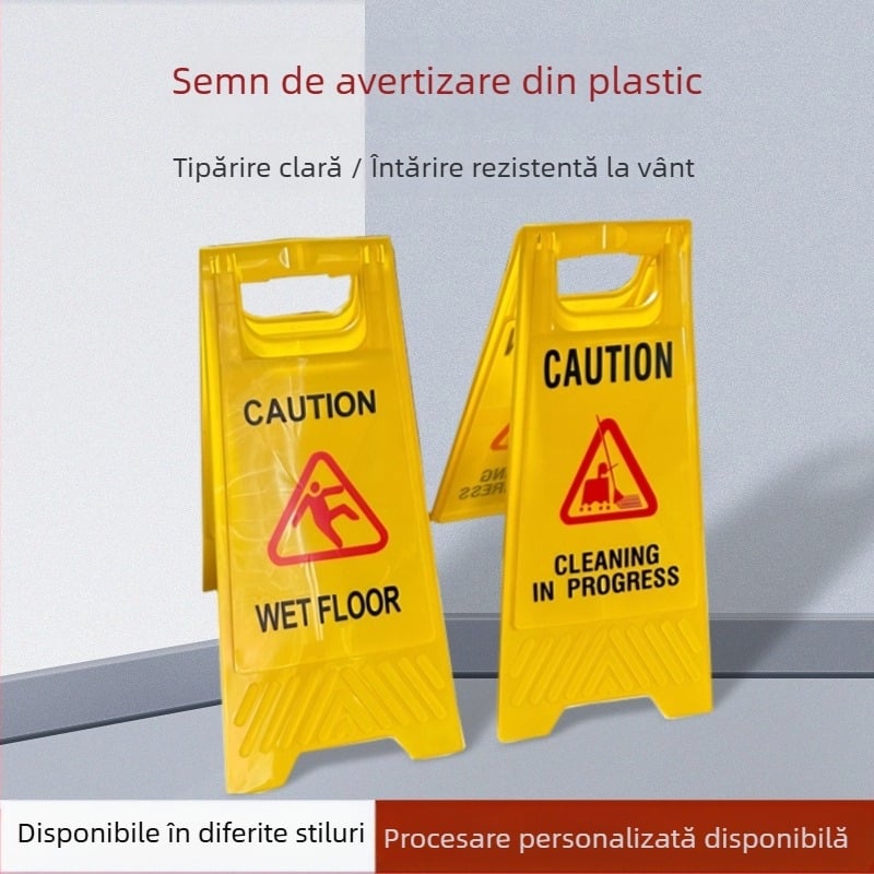 Semn de avertizare în formă de A — turnare prin suflare, folie reflectorizantă gradul 1, 20 buc./carton, seria: Semne de avertizare