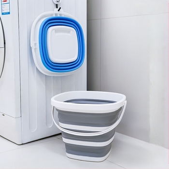 Găleată pătrată pliabilă din plastic pentru casă și călătorii — Material: 20213; Dată lansării: 20213; Greutate brută: 475