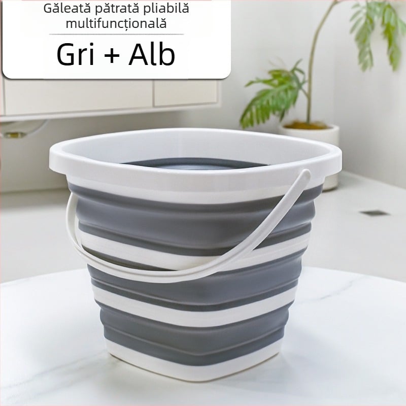 Găleată pătrată pliabilă din plastic pentru casă și călătorii — Material: 20213; Dată lansării: 20213; Greutate brută: 475
