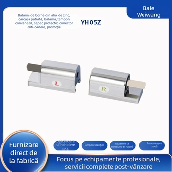 Balama pentru capacul de toaletă, închidere lentă, din aliaj de zinc, carcasă pătrată