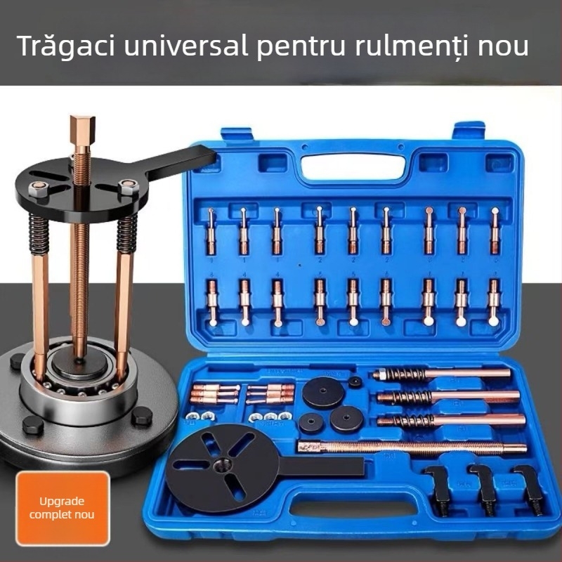 Unelte de reparații auto: trăgător pentru rulmenți detașabil, cu trei gheare, 18 în 1, multifuncțional pentru rulmenți cu canale adânci