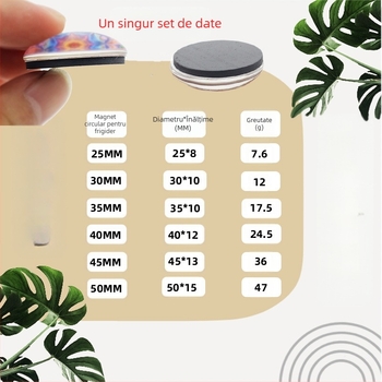 Autocolante magnetice din sticlă pentru frigider — model cuib de albine, 25–50 mm, 8–50 g, forme personalizabile