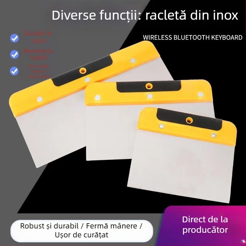 Cuțit pentru chit din oțel inoxidabil, cu mâner din plastic, pentru aplicații variate de șpaclu