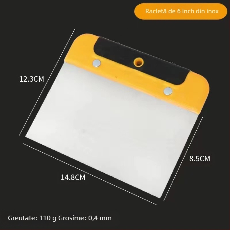 Cuțit pentru chit din oțel inoxidabil, cu mâner din plastic, pentru aplicații variate de șpaclu