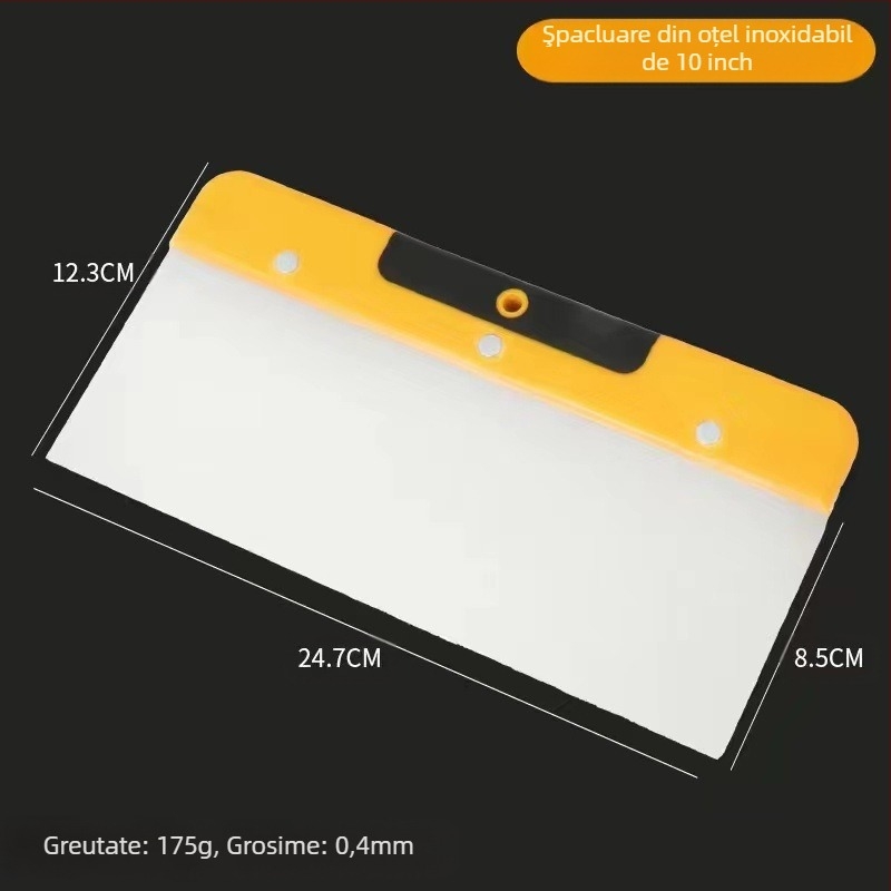 Cuțit pentru chit din oțel inoxidabil, cu mâner din plastic, pentru aplicații variate de șpaclu