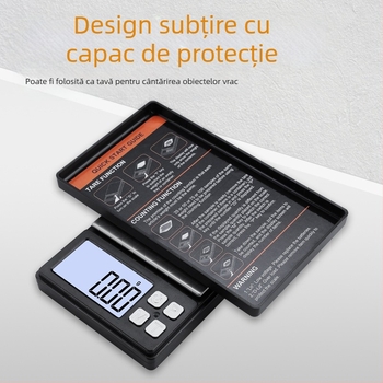 Cântar digital pentru bijuterii T50, 0,01 g–1000 g, portabil, precizie înaltă