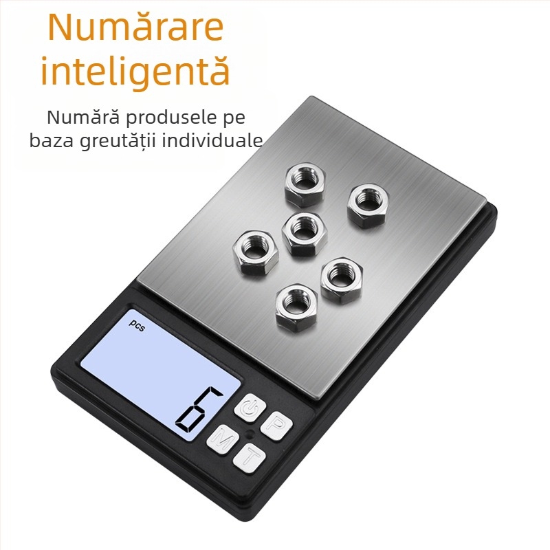 Cântar digital pentru bijuterii T50, 0,01 g–1000 g, portabil, precizie înaltă