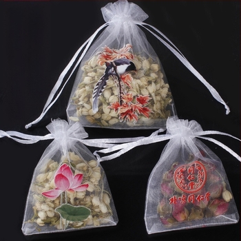 Bamida sac organza pentru bijuterii cu șnur, 100 bucăți într-un pachet