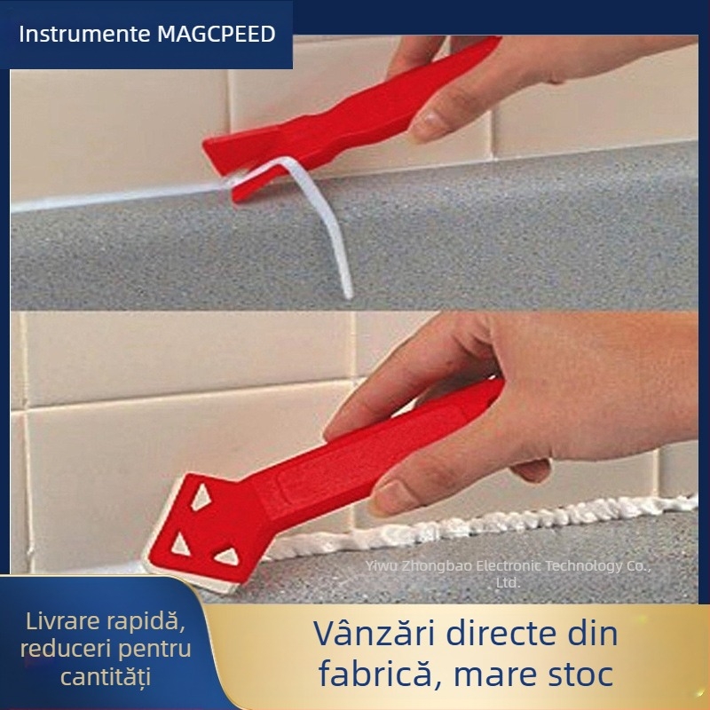 Set de 2 unelte pentru rosturi de plăci, din plastic (cu curățători de colț)