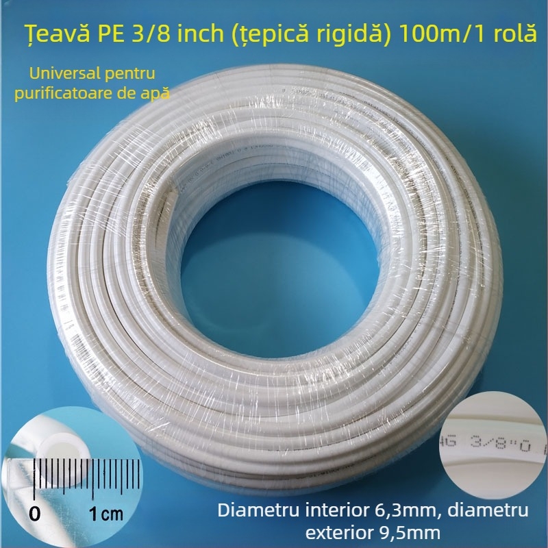 Aparat de purificare a apei cu osmoză inversă; principiu de funcționare: osmoză inversă; elemente de filtrare: RO, carbon activ, vată PP; potrivit pentru consum direct; material: plastic