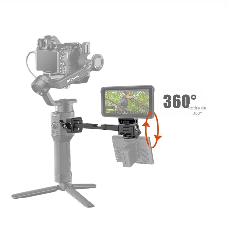 Suport lateral de expansiune pentru iluminare, microfon și monitor RS3 mini / RSC2 — model TLB-027, aliaj de aluminiu, greutate 82 g, compatibil RS3 mini și RSC2, 1 bucată.